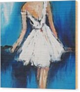 Ballerinas Semi Abstract Paintings Frompixi Art #1 Wood Print