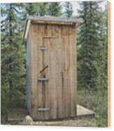Outhouse Wood Print