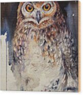 Owl Lee Wood Print