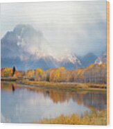 Oxbow Bend Turnout, Grand Teton National Park Wood Print