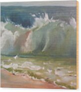 Pacific Wave Wood Print