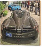 Pagani Huayra And Bugatti Veyron Stole Wood Print