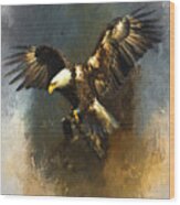 Painted Eagle Wood Print