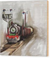 Painting 801 1 Steam Engine Wood Print