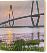 Palm Harbor Sunset - Charleston Sc Wood Print