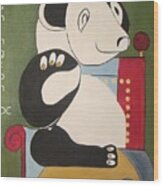 Panda Picasso Wood Print
