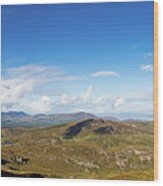 Panorama Of Ballycullane And Lough Acoose In Ireland Wood Print