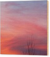 Panorama Sunset Wood Print