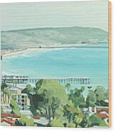 Pacific Beach Panoramic San Diego California Wood Print