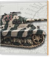 Panzer Tiger Ii Side W Bg Wood Print