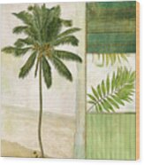Paradise Ii Palm Tree Wood Print