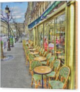Paris Cafe Wood Print