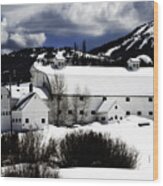 Park City White Barn Wood Print