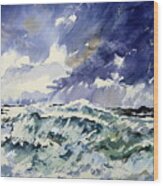 Passing Storm At The Blaskets Wood Print