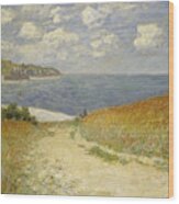 Path In The Wheat At Pourville Wood Print