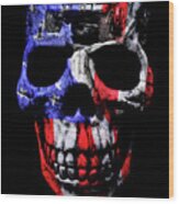 Patriotic Jeeper Skull Jku Wrangler Wood Print