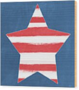 Patriotic Star Wood Print