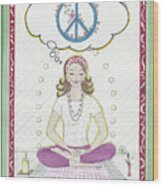 Peace Meditation Wood Print