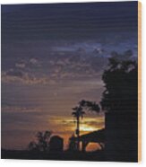 Peaceful Sunset Wood Print