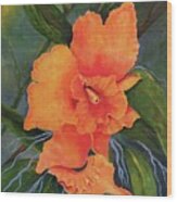 Peach  Blush Orchid Wood Print