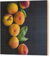 Peaches And  Basil Wood Print