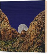 Peak Full Moon H03 Wood Print