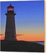 Peggy's Point Lighthouse, Nova Scotia Wood Print