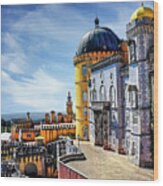Pena Palace In Sintra Portugal Wood Print