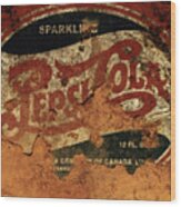 Pepsi Cola Vintage Sign 5b Wood Print