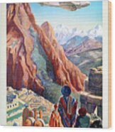 Peru Incas Vintage Travel Poster Restored Wood Print