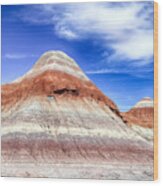 Petrified Forest Teepees Wood Print