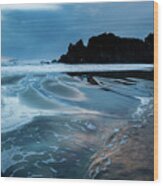 Pfeiffer Beach Reflection Wood Print