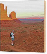 West And East Mittens And Merrick Butte In Monument Valley Navajo Tribal Park, Arizona #1 Wood Print