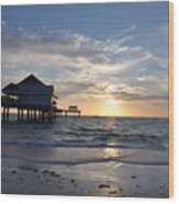 Pier 60 At Clearwater Beach Florida Wood Print