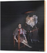 Pierrot And Columbine Wood Print