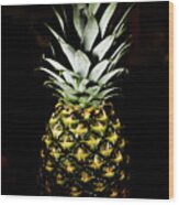 Pineapple In Shine Wood Print
