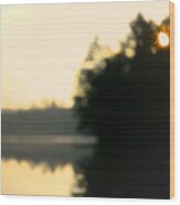 Pinhole Sunset Wood Print