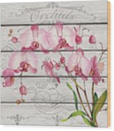 Pink Orchids-jp3925 Wood Print