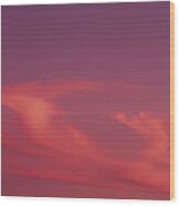 Pink Swirling Clouds Wood Print