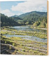 Placid Umpqua River In October Wood Print