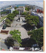 Eye On Old San Juan -- Plaza De Colon In San Juan, Puerto Rico Wood Print