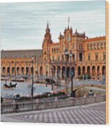 Plaza De Espana - Sevilla, Spain Wood Print