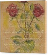 Poetica De Rosas Wood Print