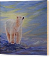Polar Bear Wood Print