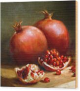 Pomegranates Wood Print