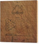 Pool Table Triangle Patent From 1915 Wood Print