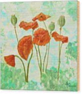 Poppies Wood Print