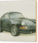 Porsche 911 Classic Car Art Wood Print