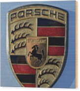 Porsche Badge Wood Print