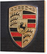 Porsche Emblem -211c Wood Print